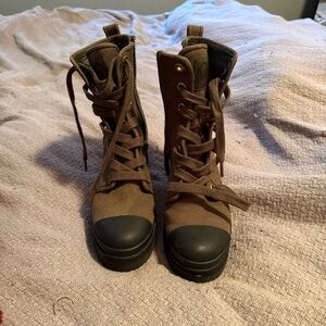 KORS Michael Kors Brown Combat Boots
